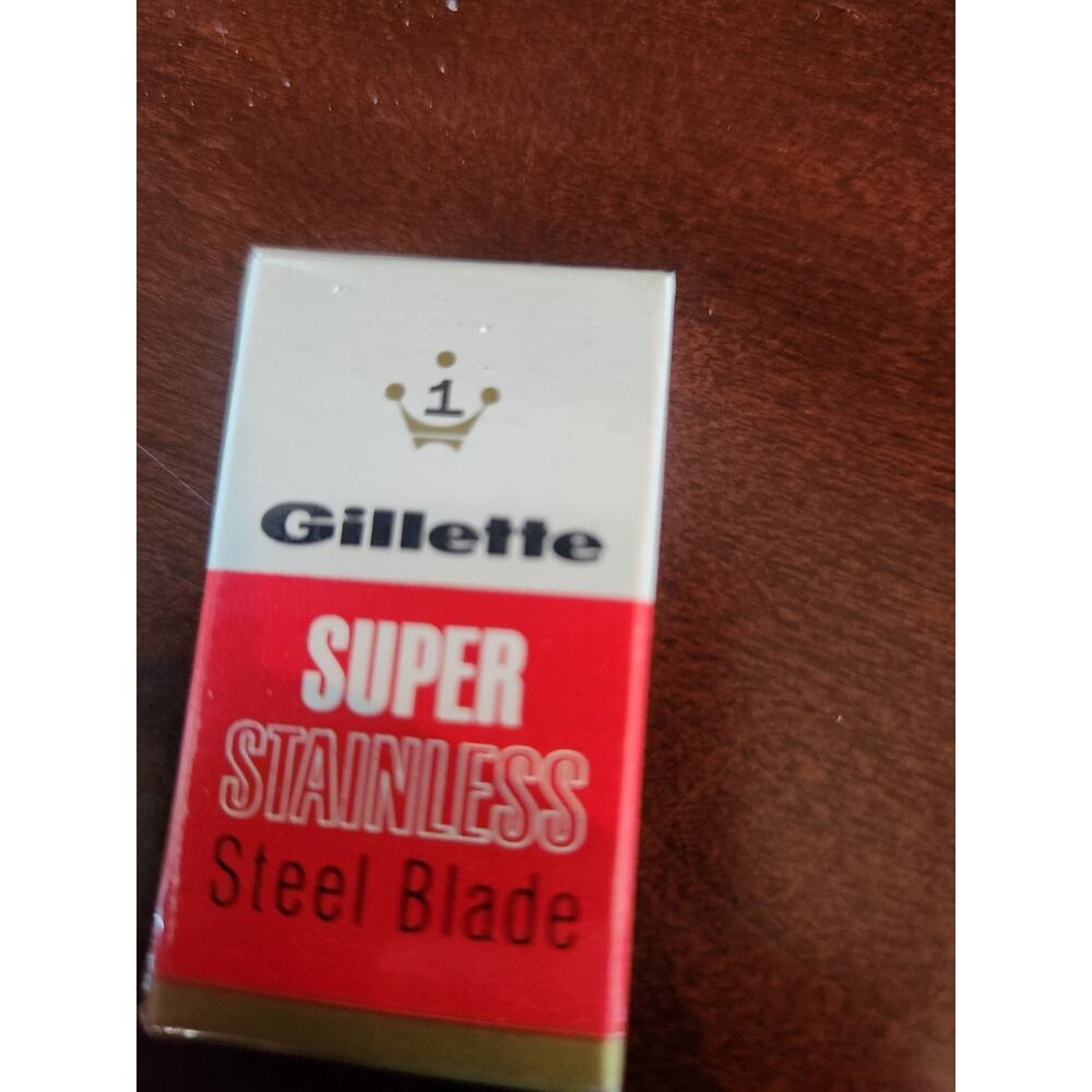 GILLETTE TRAVEL RAZOR KIT IN Black LEATHER CASE Vtg. 1960's With Razor NEW - Picture 5 of 11